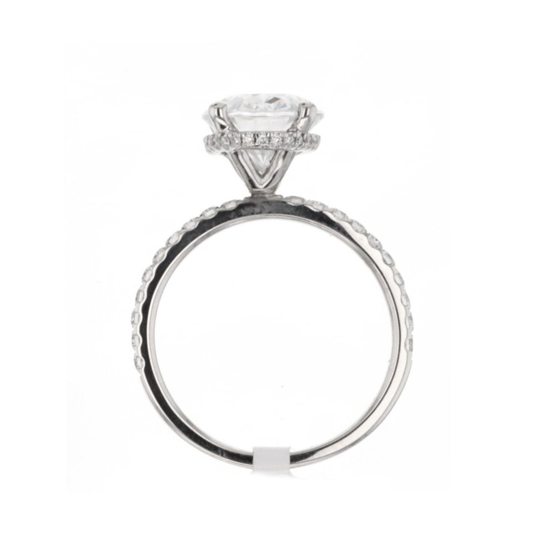 0.23 ctw Diamond Hidden Halo Engagement Ring