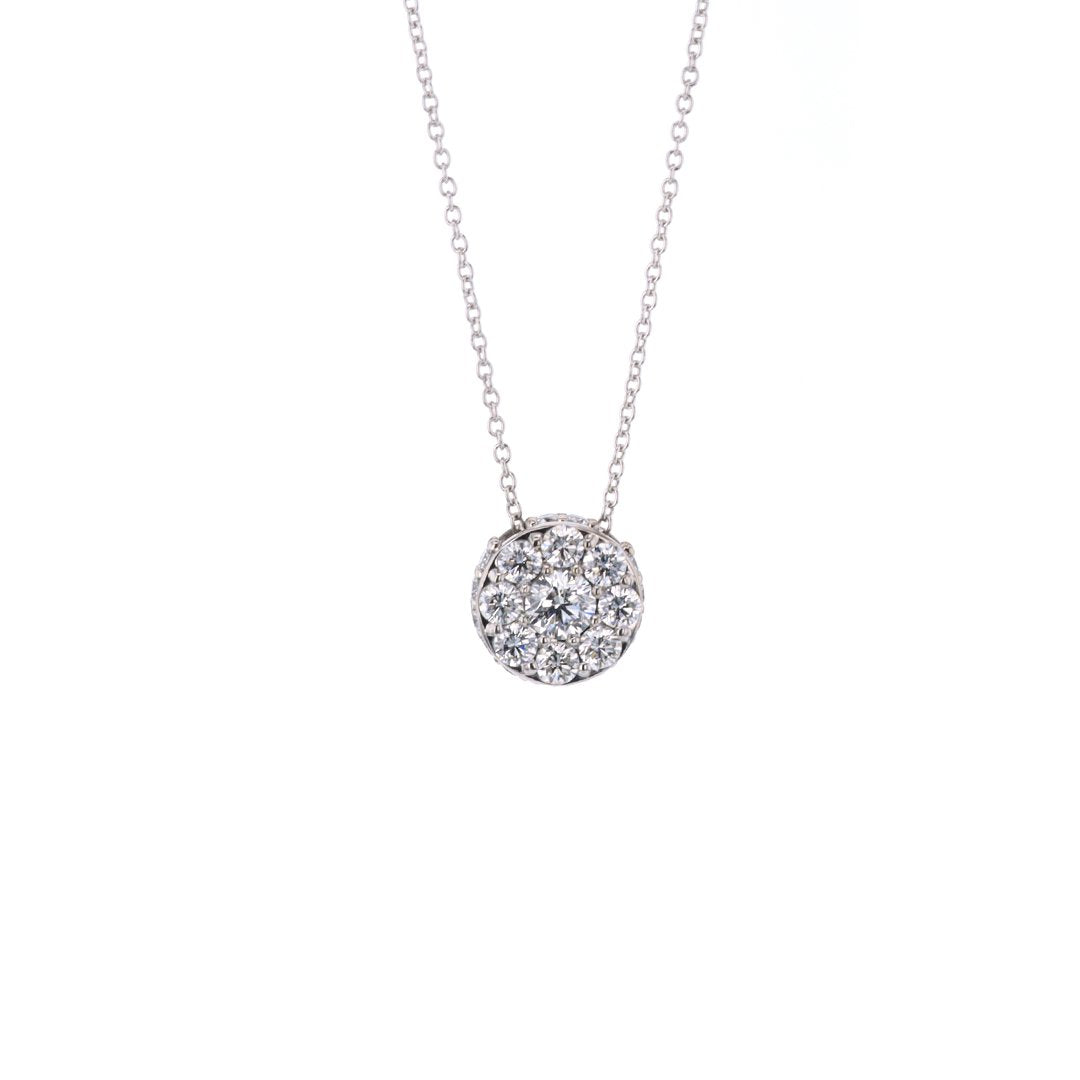 1.31 ctw Diamond Cluster Necklace