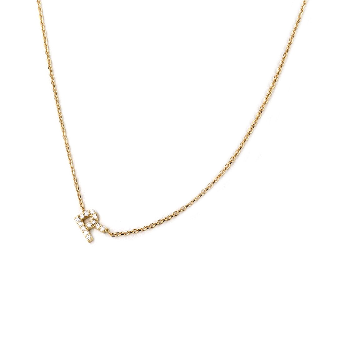 16" 0.05 ctw Diamond Initial Necklace | 10252396