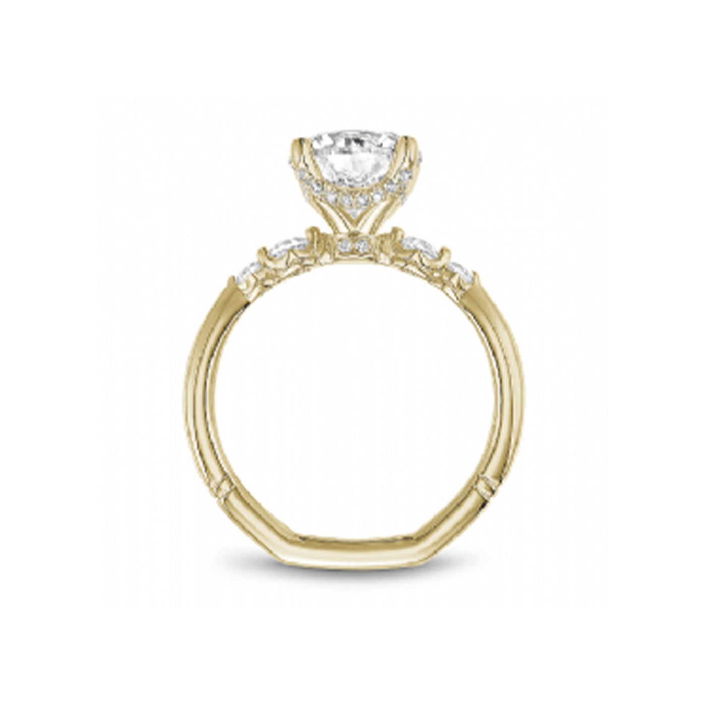 0.28 ctw Diamond Hidden Halo Engagement Ring