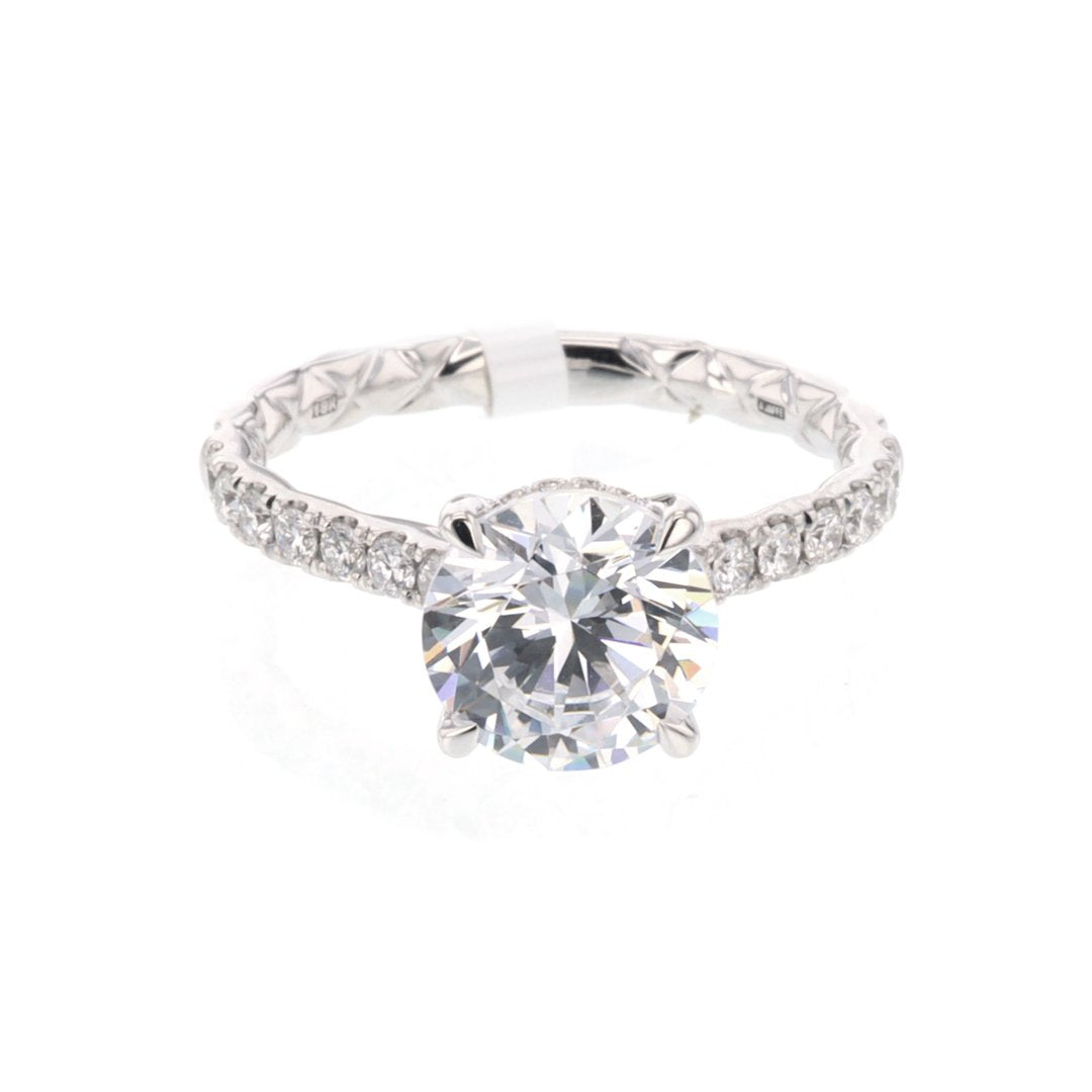 0.38 ctw Diamond Hidden Halo Engagement Ring