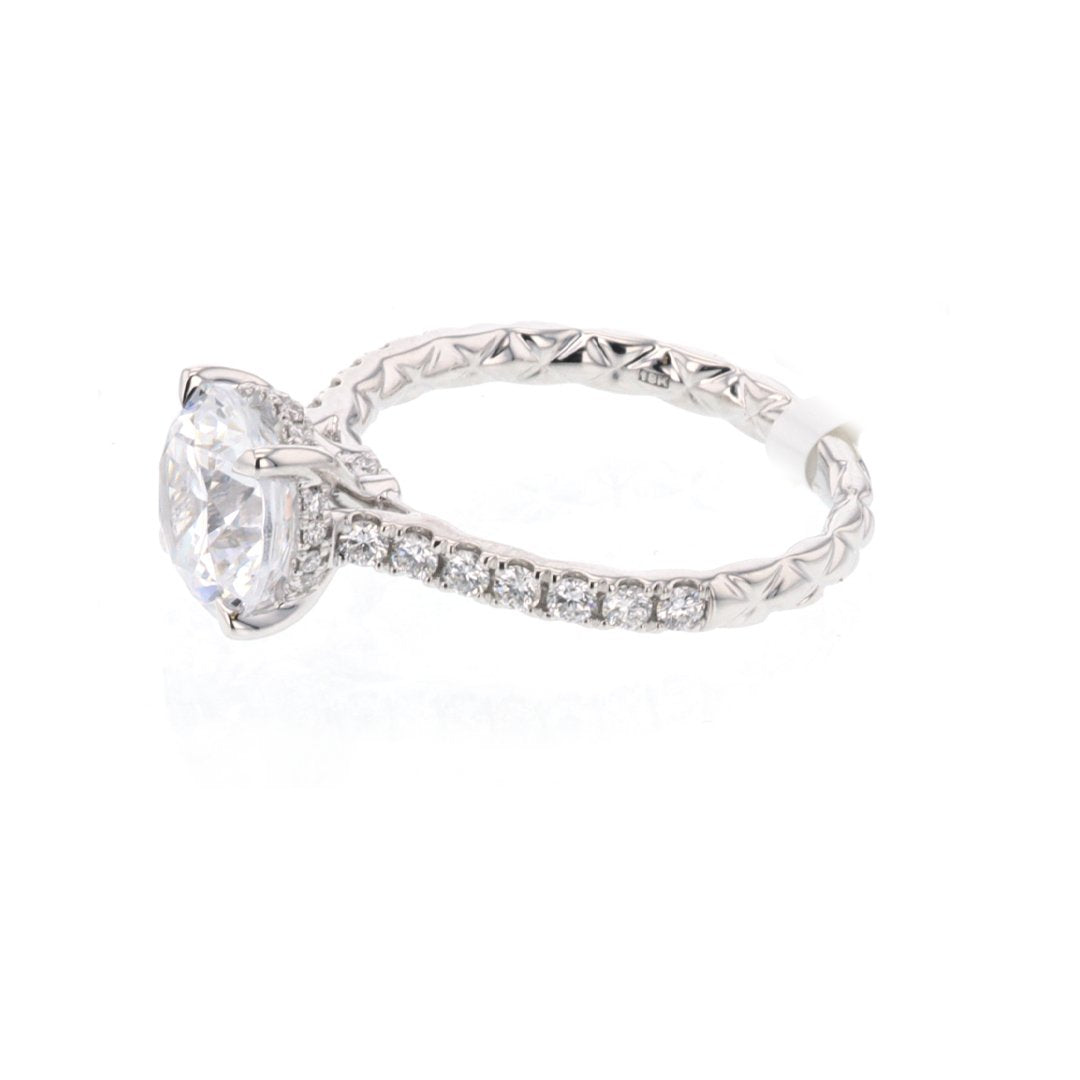 0.38 ctw Diamond Hidden Halo Engagement Ring