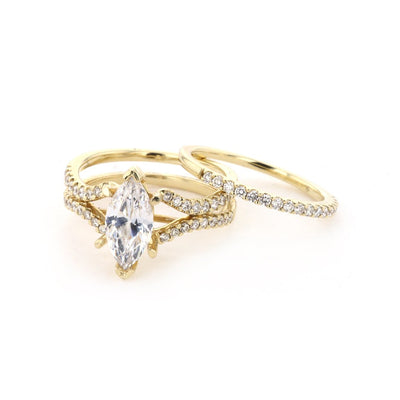 0.51 ctw Diamond Solitaire Engagement Ring Set