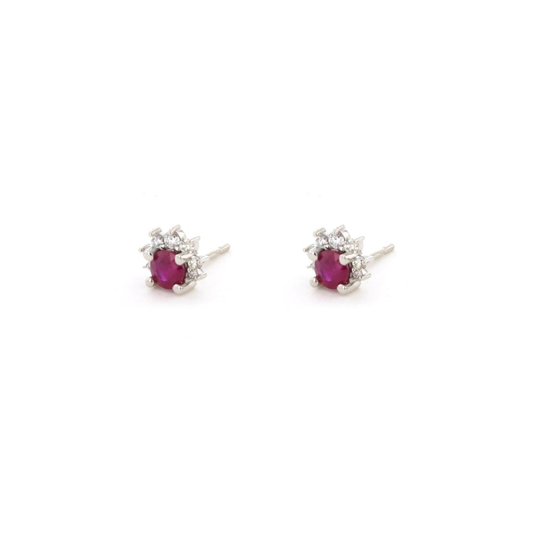 Ruby & Diamond Earrings