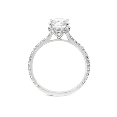 0.46 ctw Diamond Halo Engagement Ring