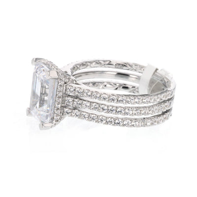 0.99 ctw Diamond Hidden Halo Engagement Ring