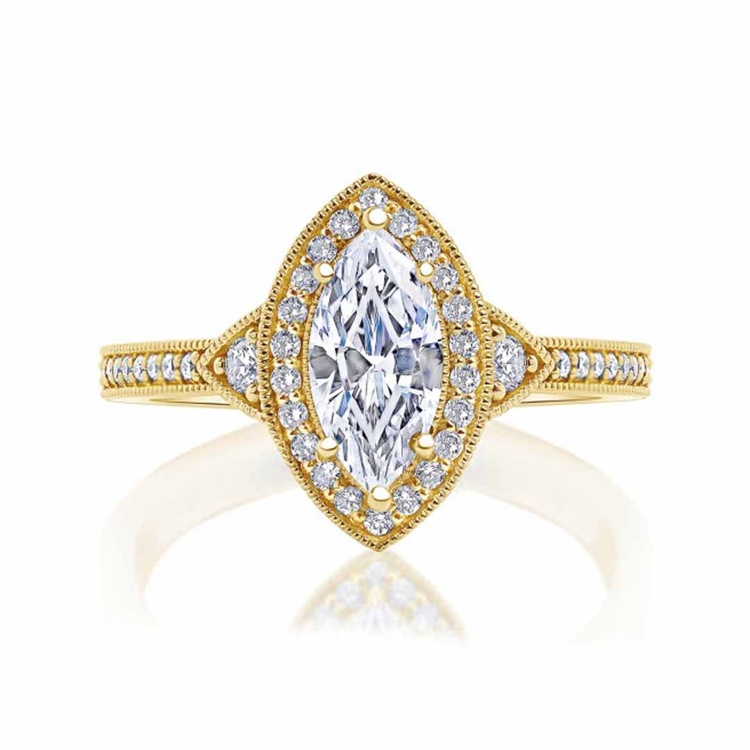 0.31 ctw Diamond Halo Engagement Ring