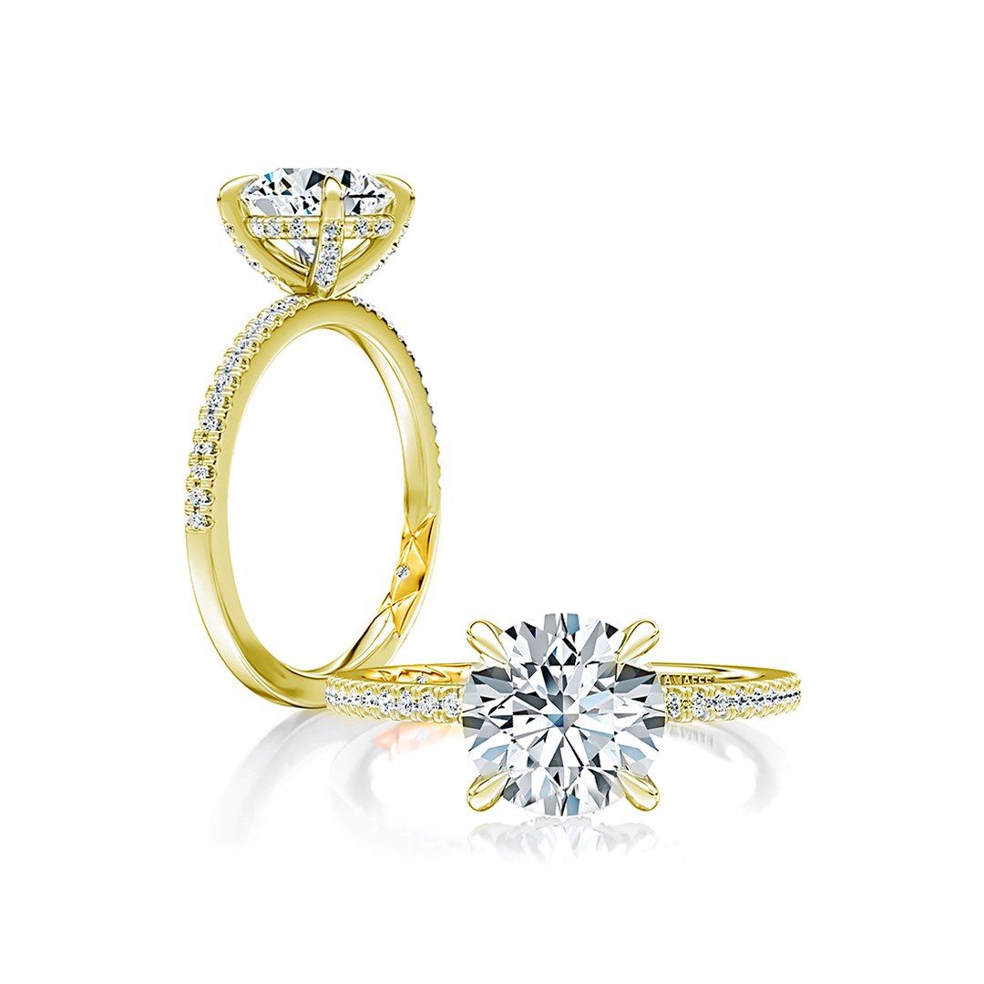 0.21 ctw Diamond Hidden Halo Engagement Ring