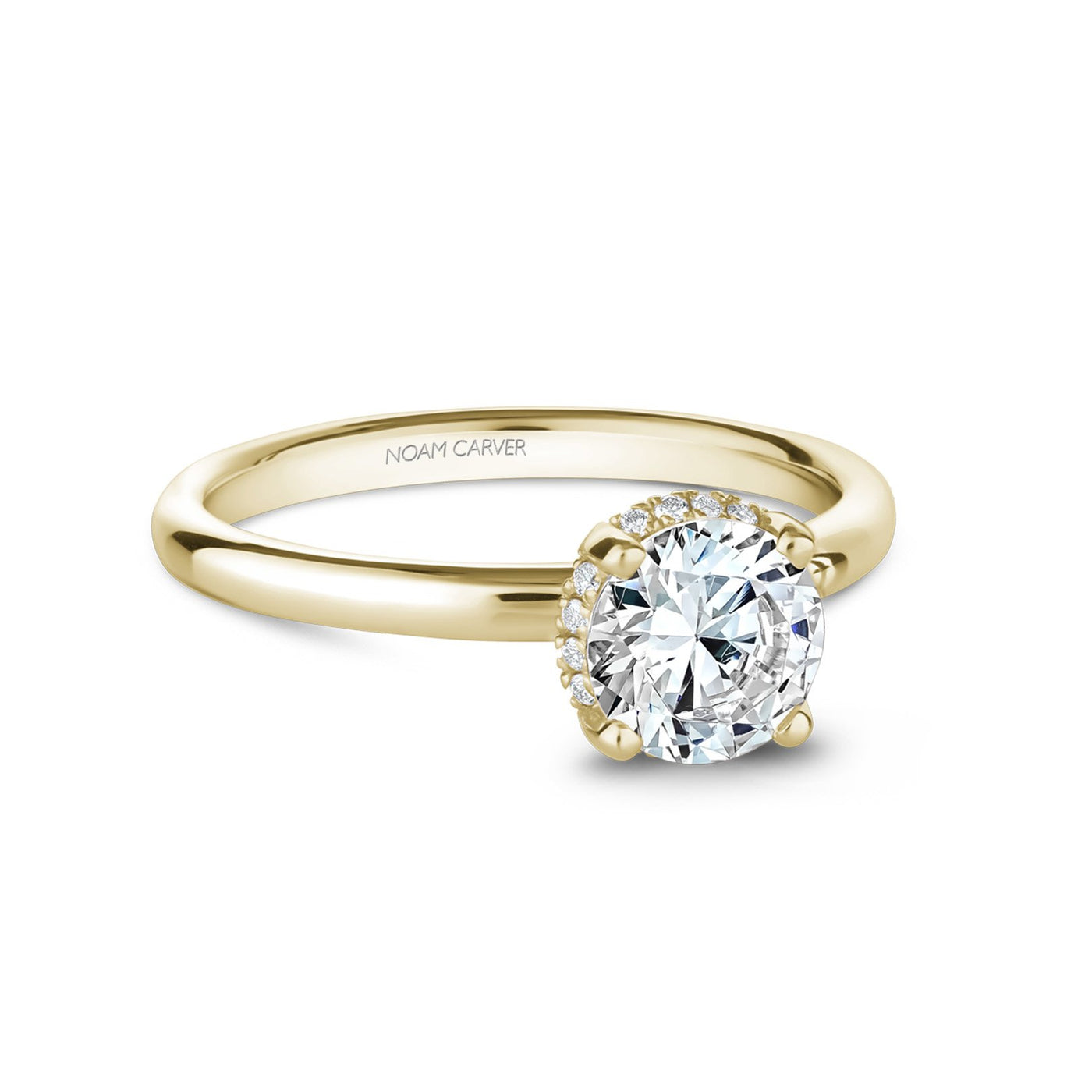 0.05 ctw Diamond Hidden Halo Engagement Ring