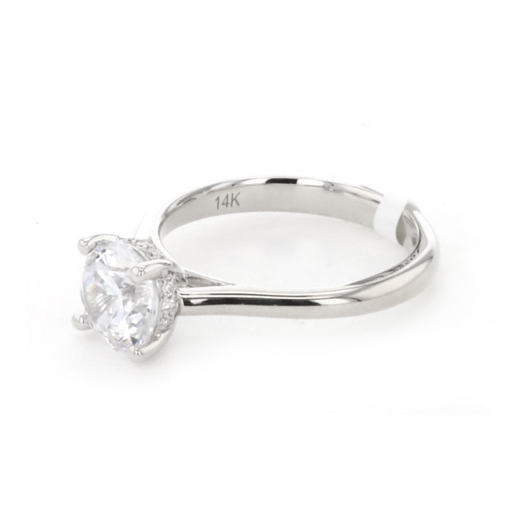 0.06 ctw Diamond Hidden Halo Engagement Ring