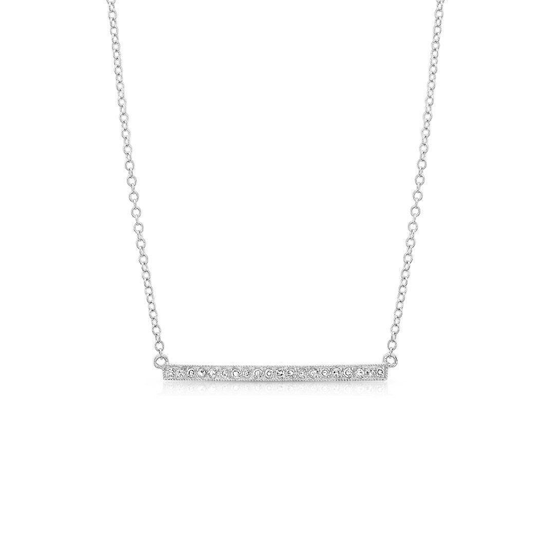 0.11 ctw Diamond Bar Necklace