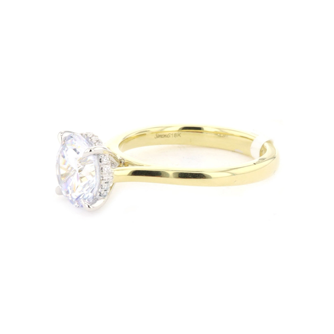 0.06 ctw Diamond Halo Engagement Ring