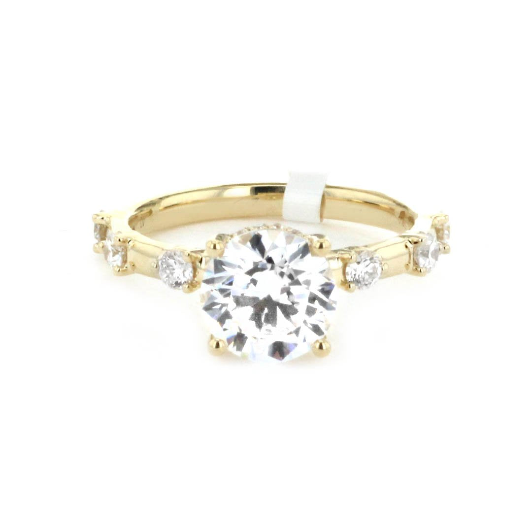 0.38 ctw Diamond Hidden Halo Engagement Ring