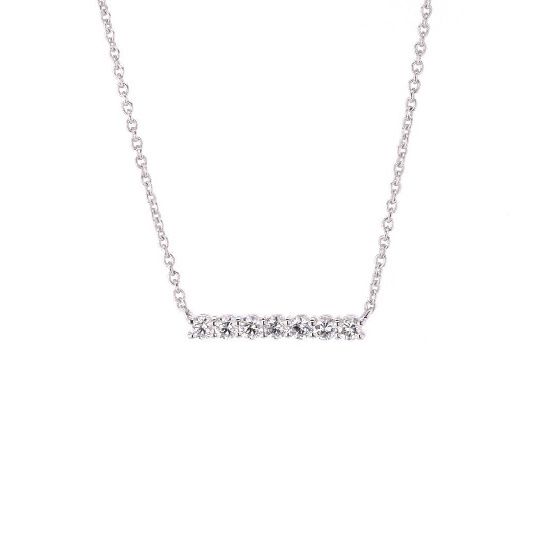 0.52 ctw Diamond Bar Necklace