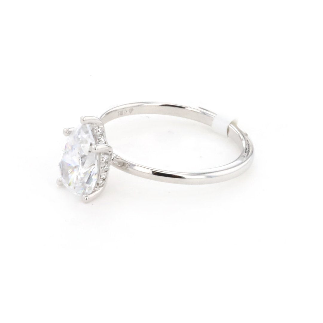 0.18 ctw Diamond Hidden Halo Engagement Ring