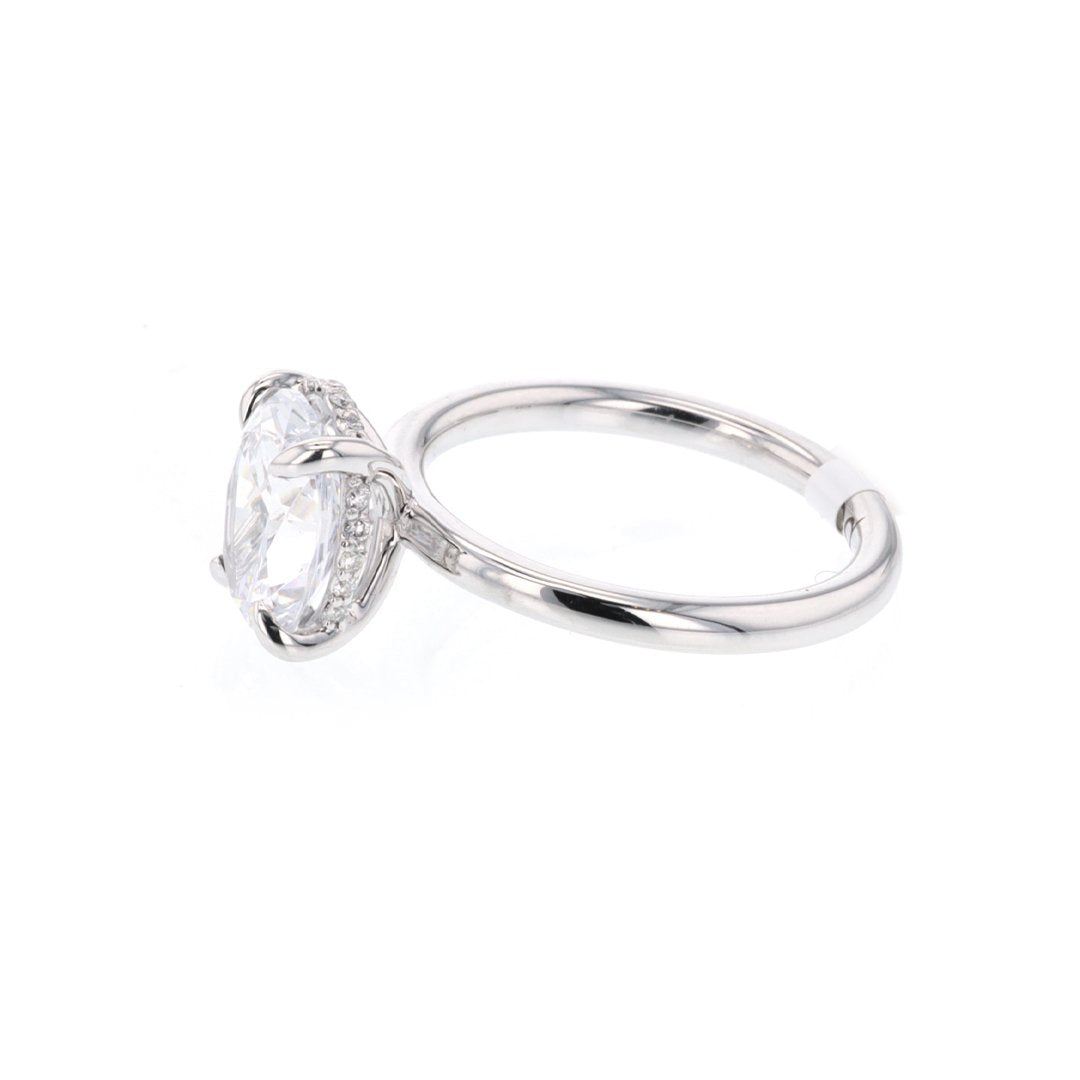 0.13 ctw Diamond Hidden Halo Engagement Ring