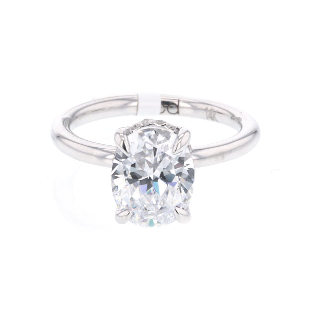 0.13 ctw Diamond Hidden Halo Engagement Ring