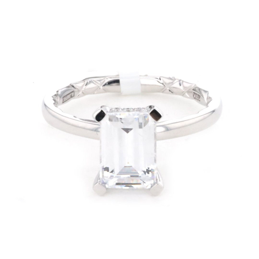 0.07 ctw Diamond Hidden Halo Engagement Ring