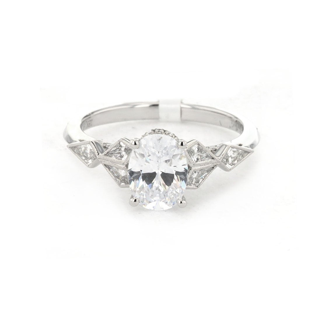 0.14 ctw Diamond Halo Engagement Ring