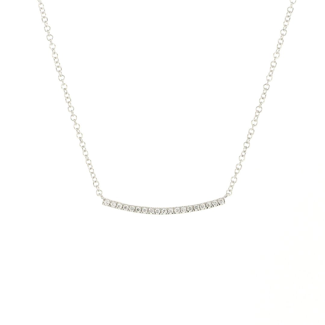 18" 0.07 ctw Diamond Curved Necklace | 10272674