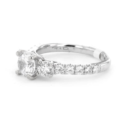 0.90 ctw Diamond Three-Stone Engagement Ring