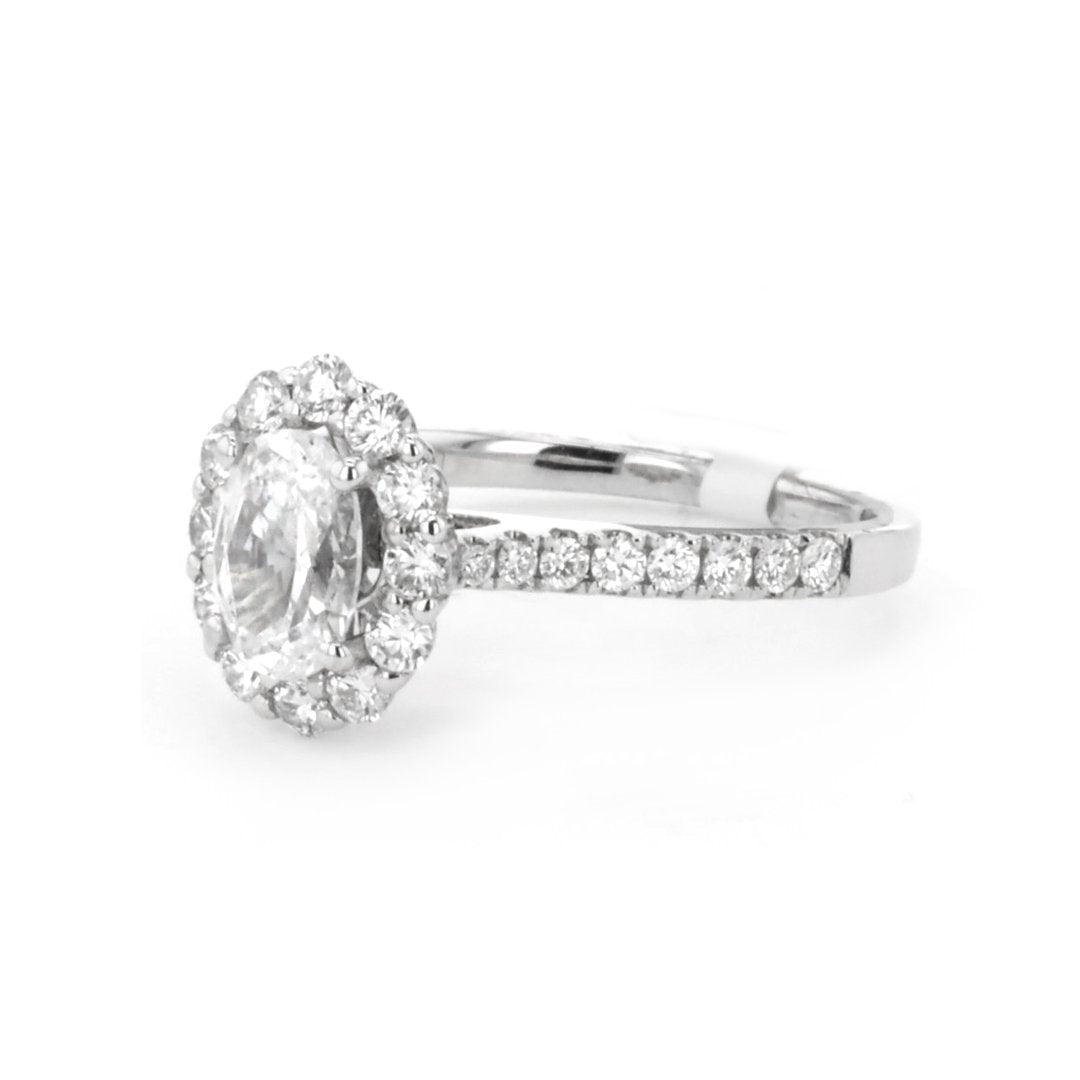 0.56 ctw Diamond Halo Engagement Ring