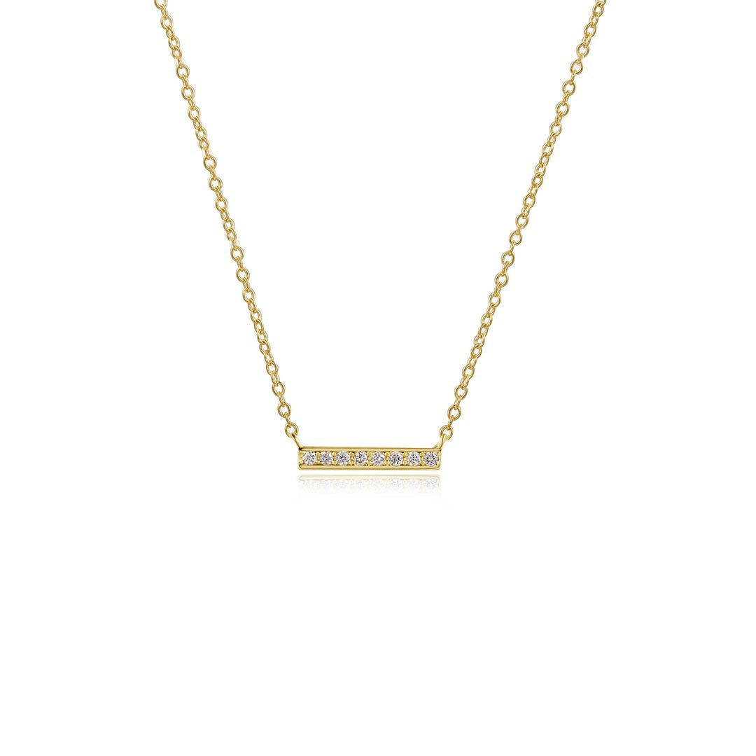 0.06 ctw Diamond Bar Necklace