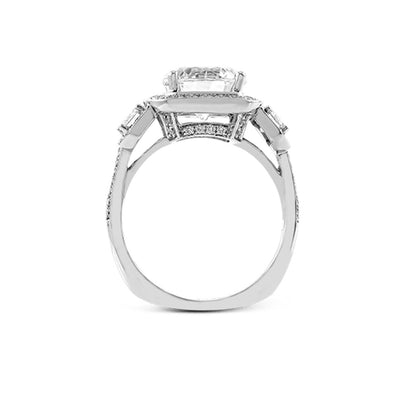 0.96 ctw Diamond Halo Engagement Ring