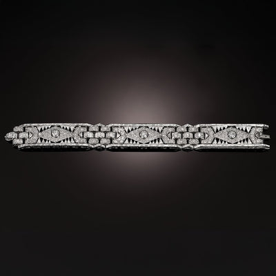 Platinum & Diamond French Art Deco Bracelet