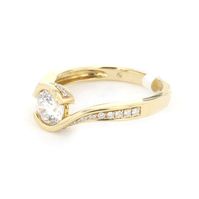 0.22 ctw Diamond ByPass Engagement Ring