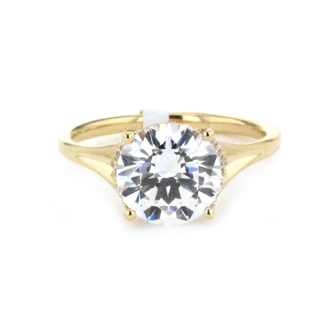 0.13 ctw Diamond Hidden Halo Engagement Ring