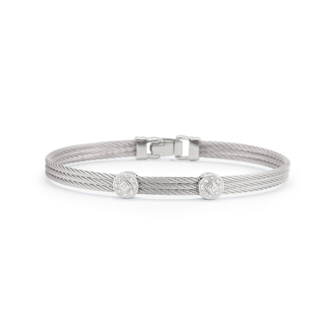 0.09 ctw Diamond Cable Bangle Bracelet | 10267399