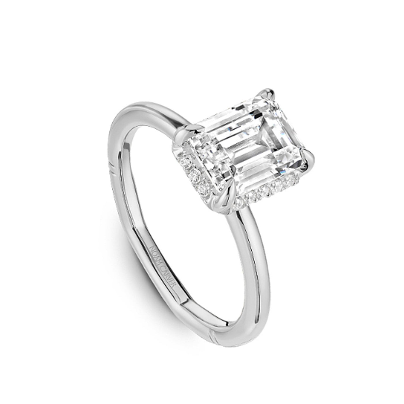 0.11 ctw Diamond Hidden Halo Engagement Ring