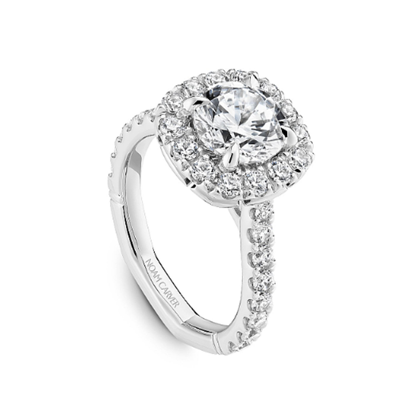 1.28 ctw Diamond Halo Engagement Ring