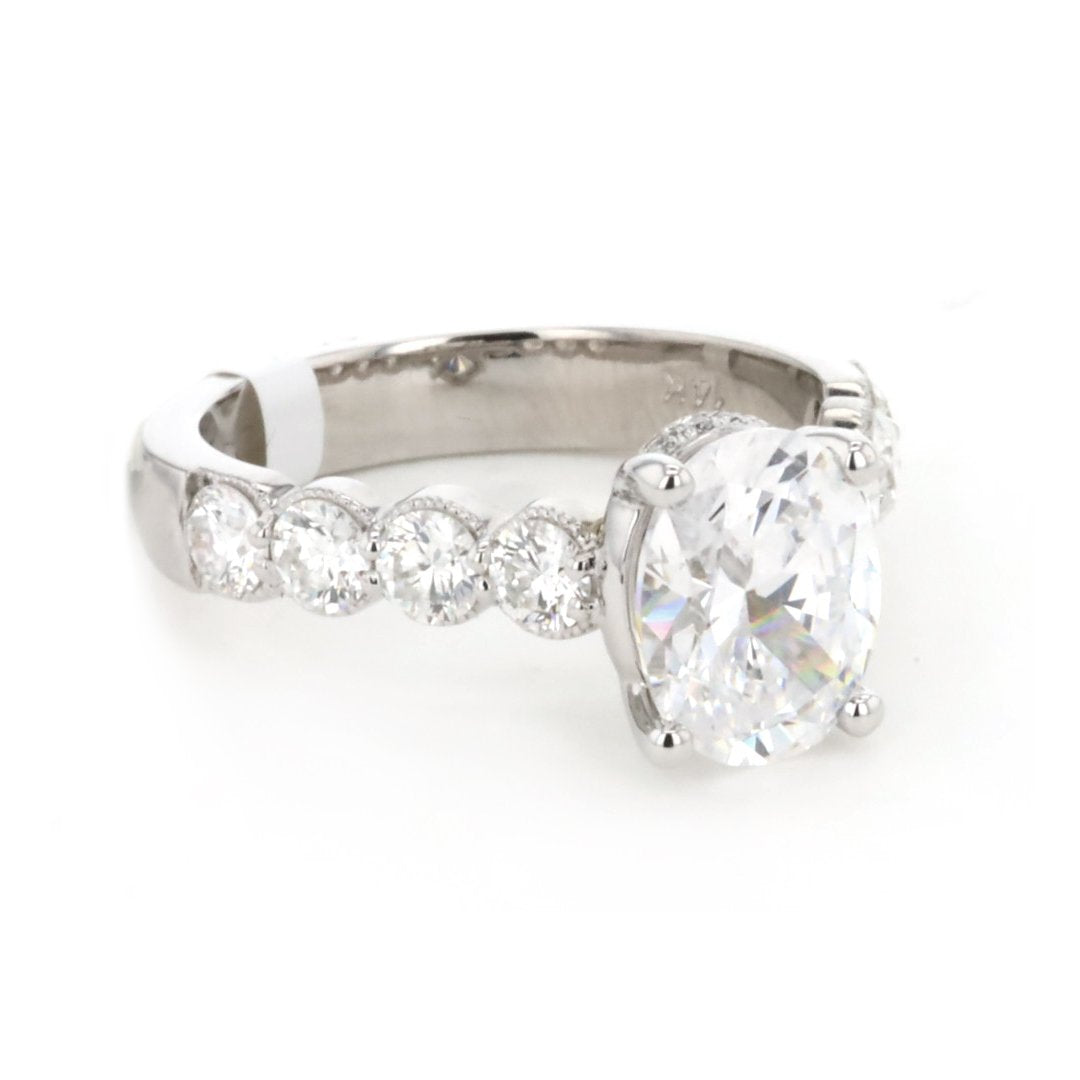 0.91 ctw Diamond Hidden Halo Engagement Ring