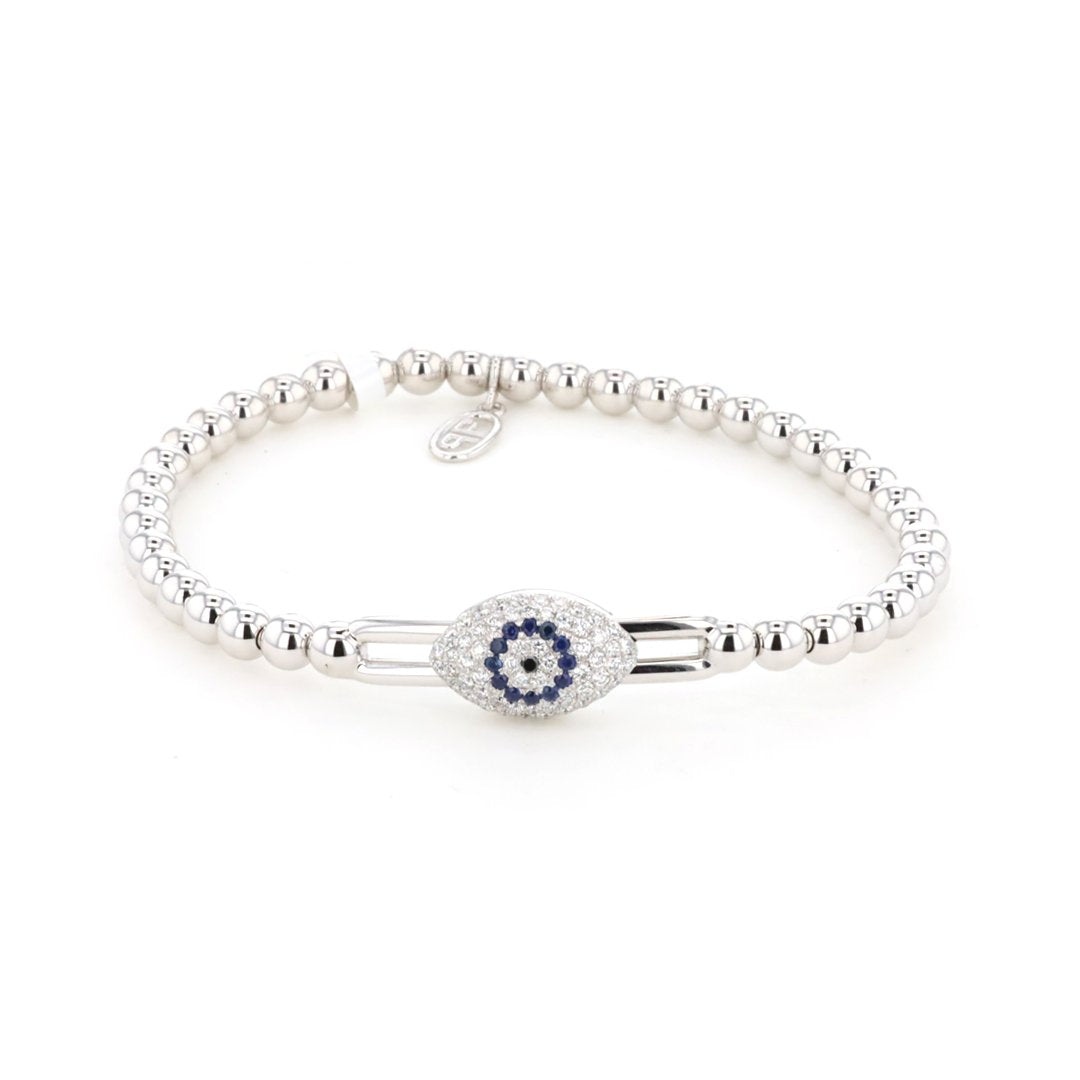 Blue Sapphire & Diamond Stretch Bracelet | 10269055