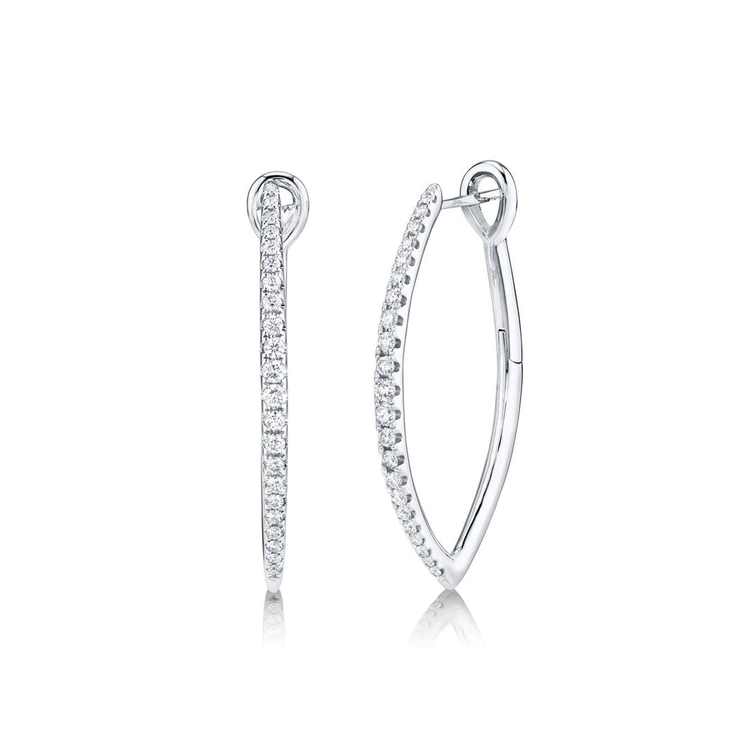 0.75 ctw Diamond Hoop Earrings