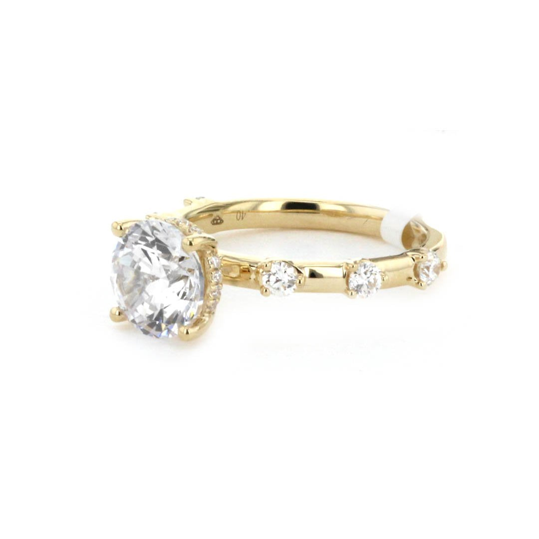 0.40 ctw Diamond Hidden Halo Engagement Ring