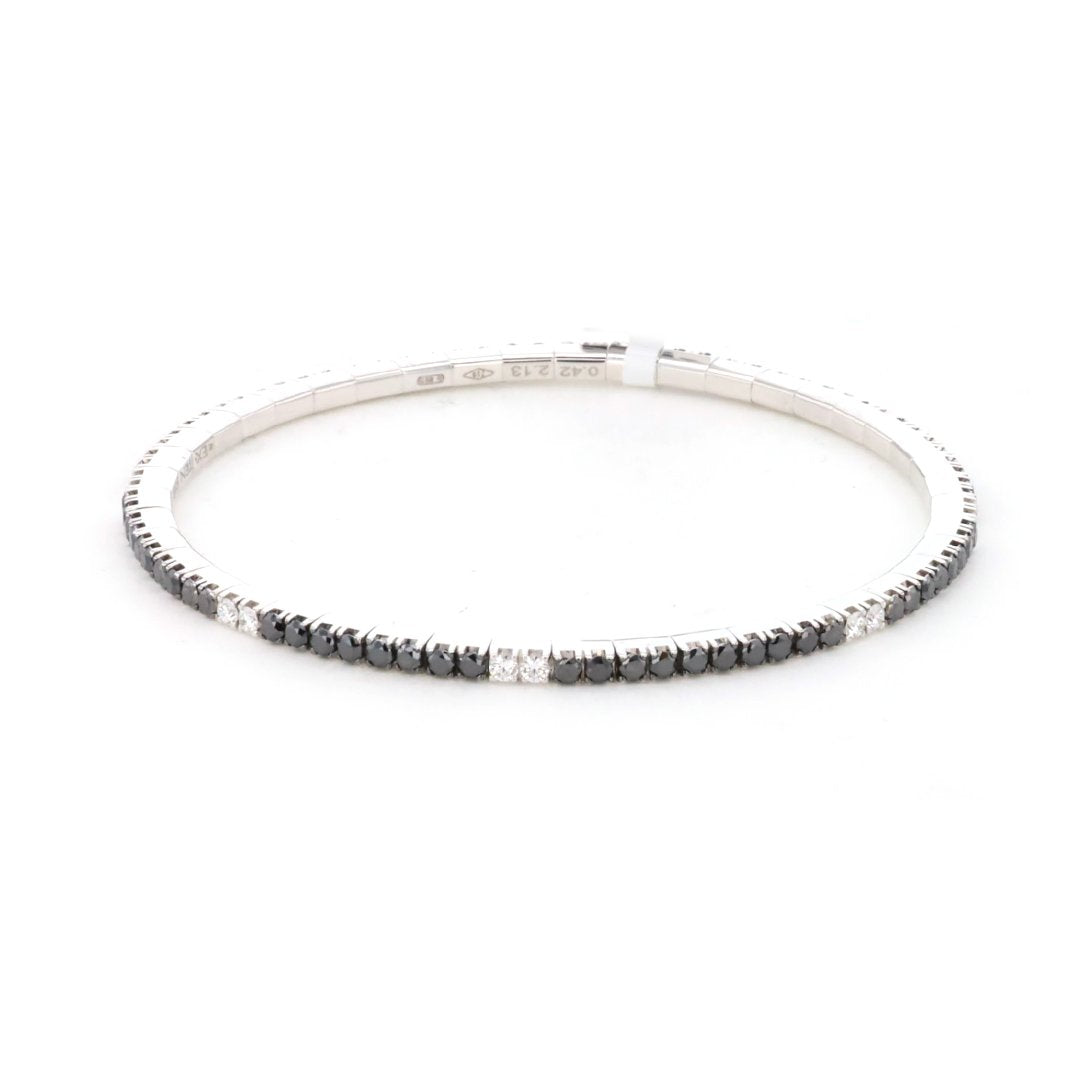 Black & White Diamond Stretch Bracelet