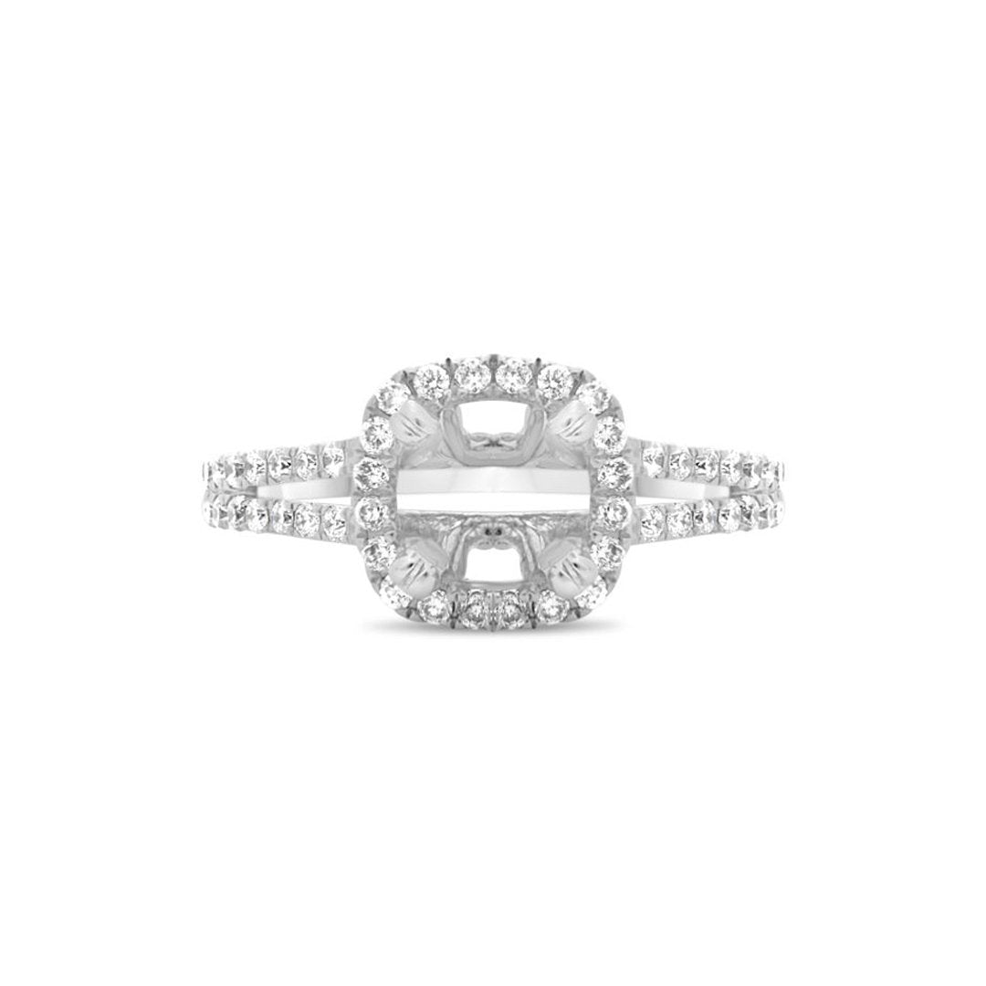 0.51 ctw Diamond Halo Engagement Ring