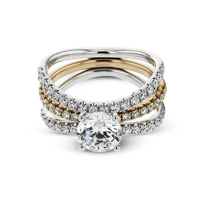 0.81 ctw Diamond Solitaire Engagment Ring Set