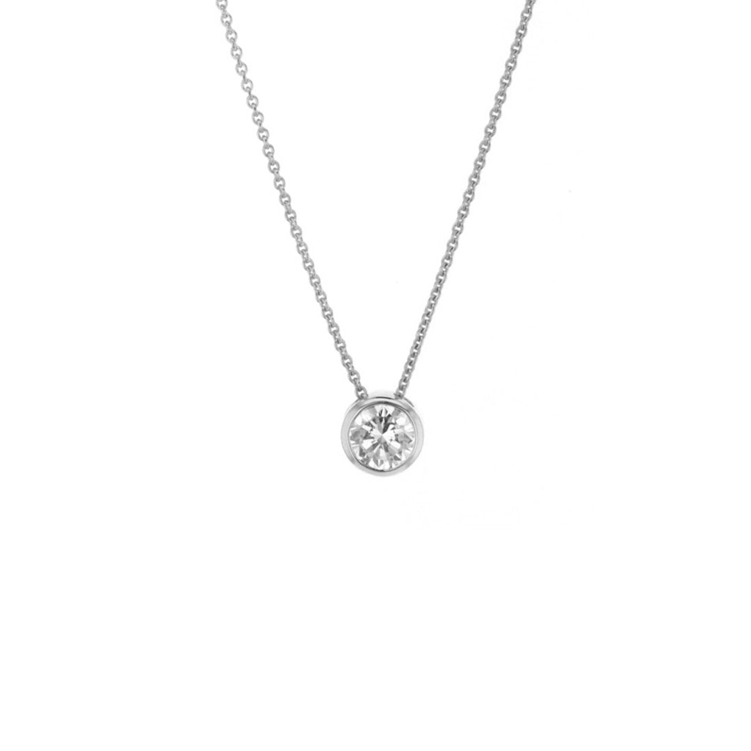 18" 1.08 ct Diamond Solitaire Pendant Necklace | 10261085