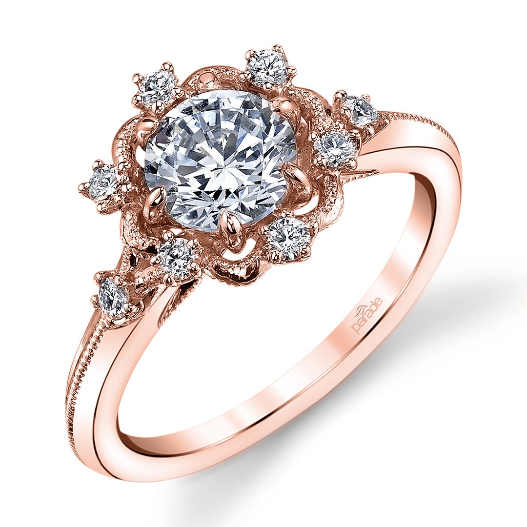 0.20 ctw Diamond Halo Engagement Ring