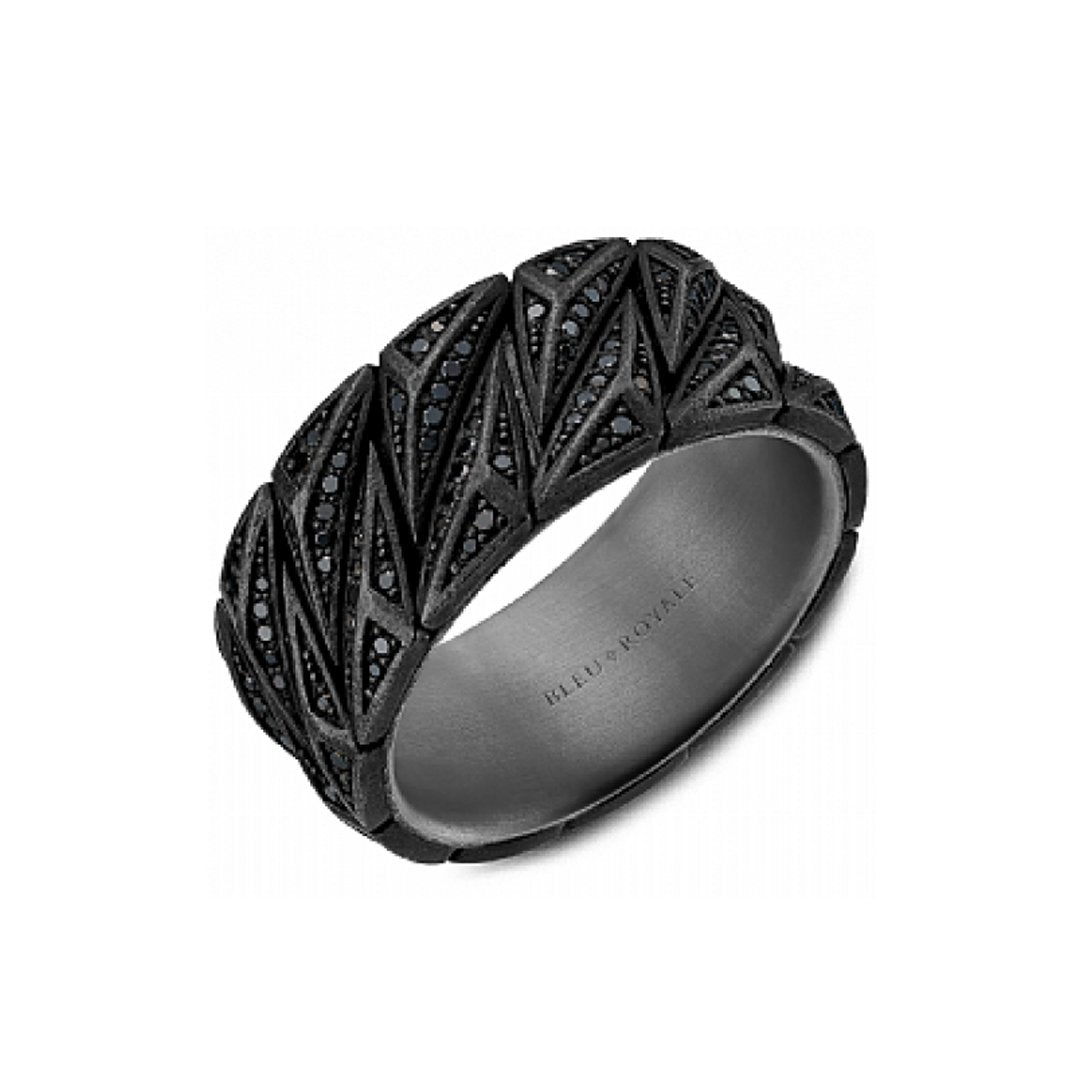 10MM 0.91 ctw Black Diamond Band