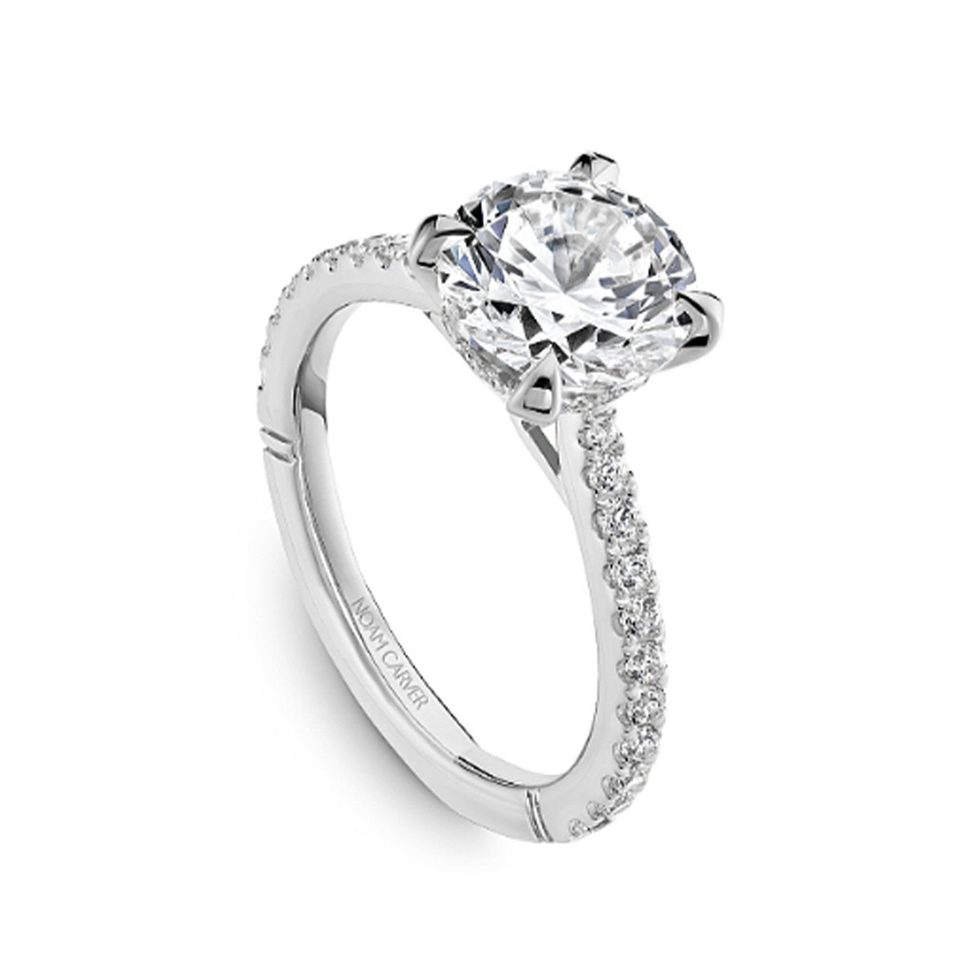 0.39 ctw Diamond Hidden Halo Engagement Ring