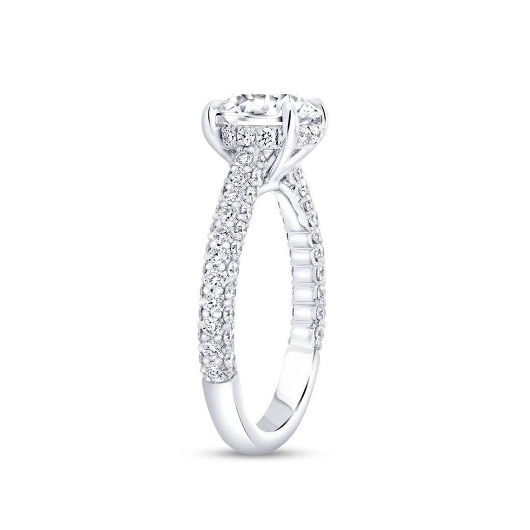 0.82 ctw Diamond Hidden Halo Engagement Ring