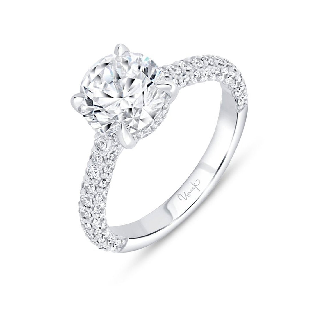 0.82 ctw Diamond Hidden Halo Engagement Ring