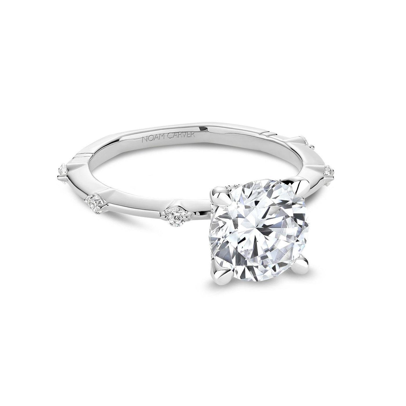 0.22 ctw Diamond Hidden Halo Engagement Ring