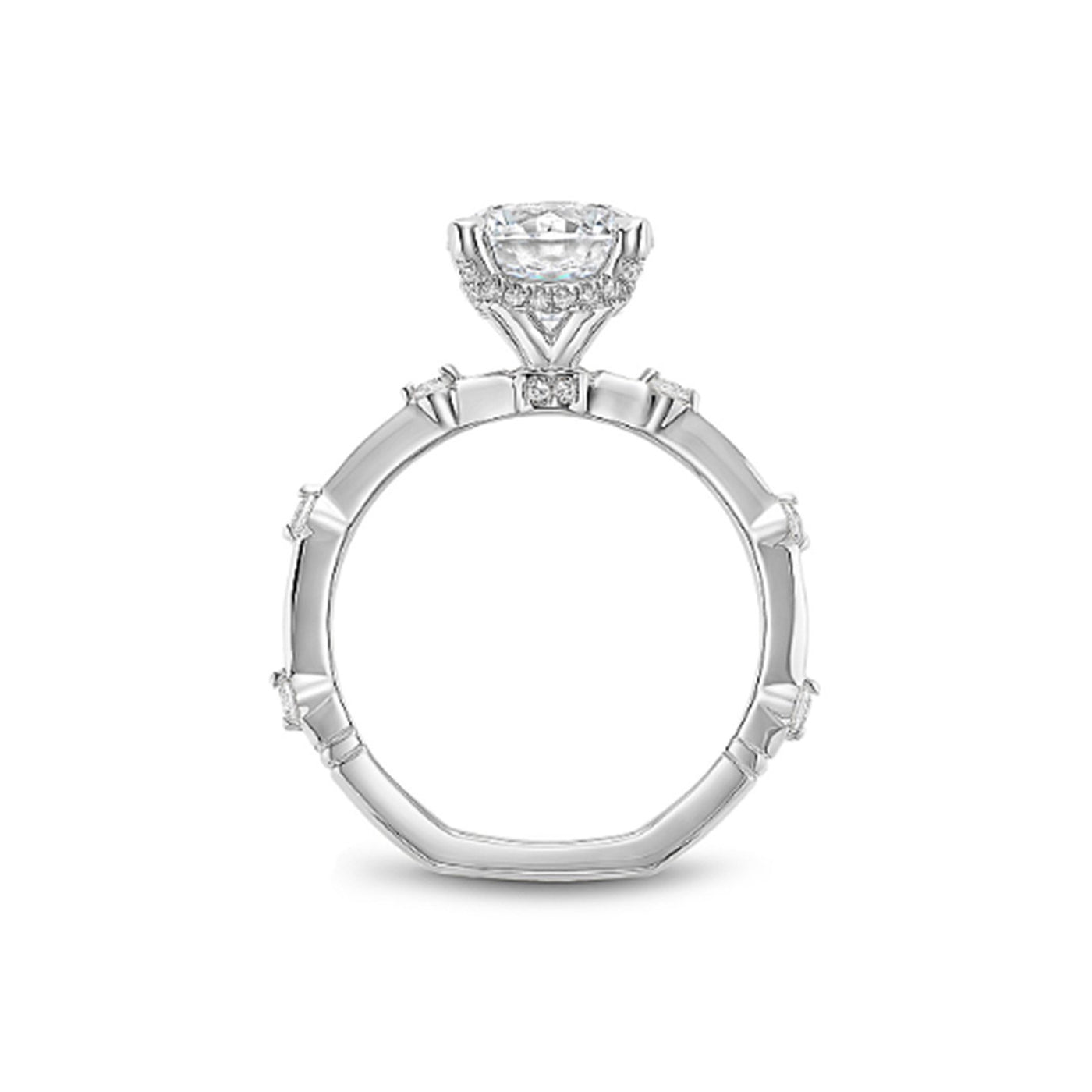 0.22 ctw Diamond Hidden Halo Engagement Ring