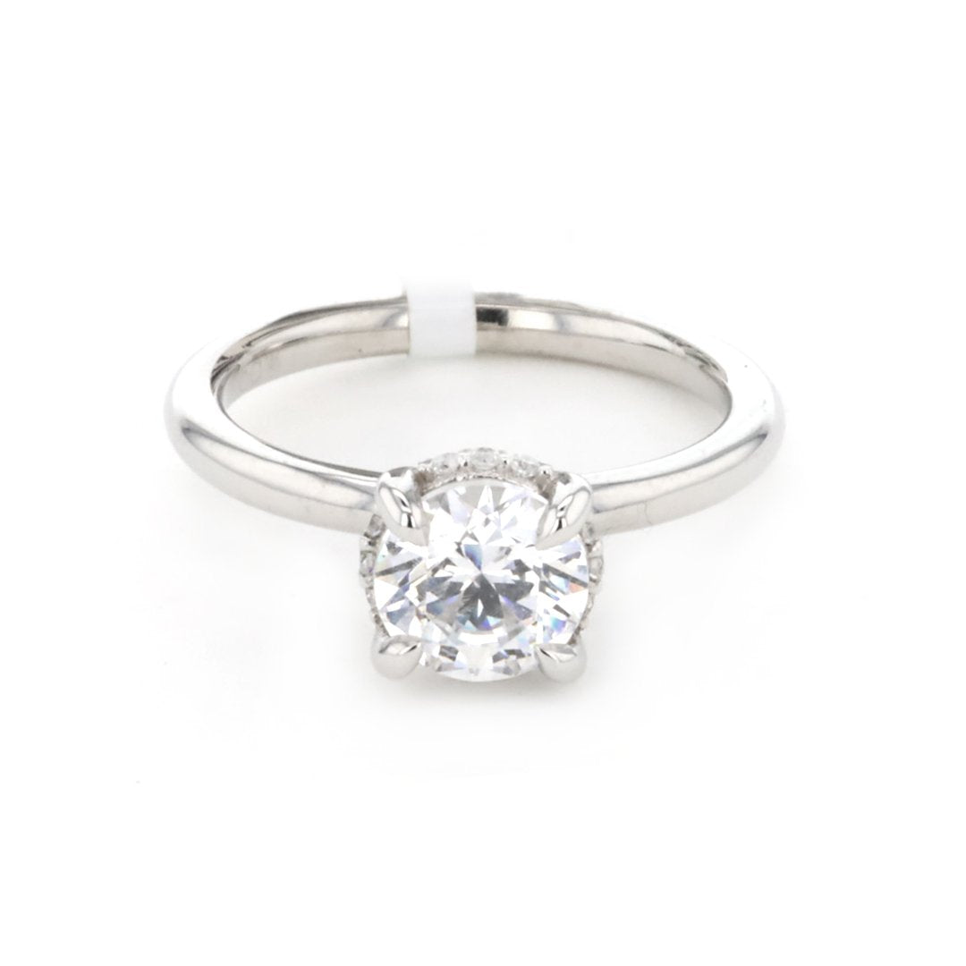 0.10 ctw Diamond Hidden Halo Engagement Ring